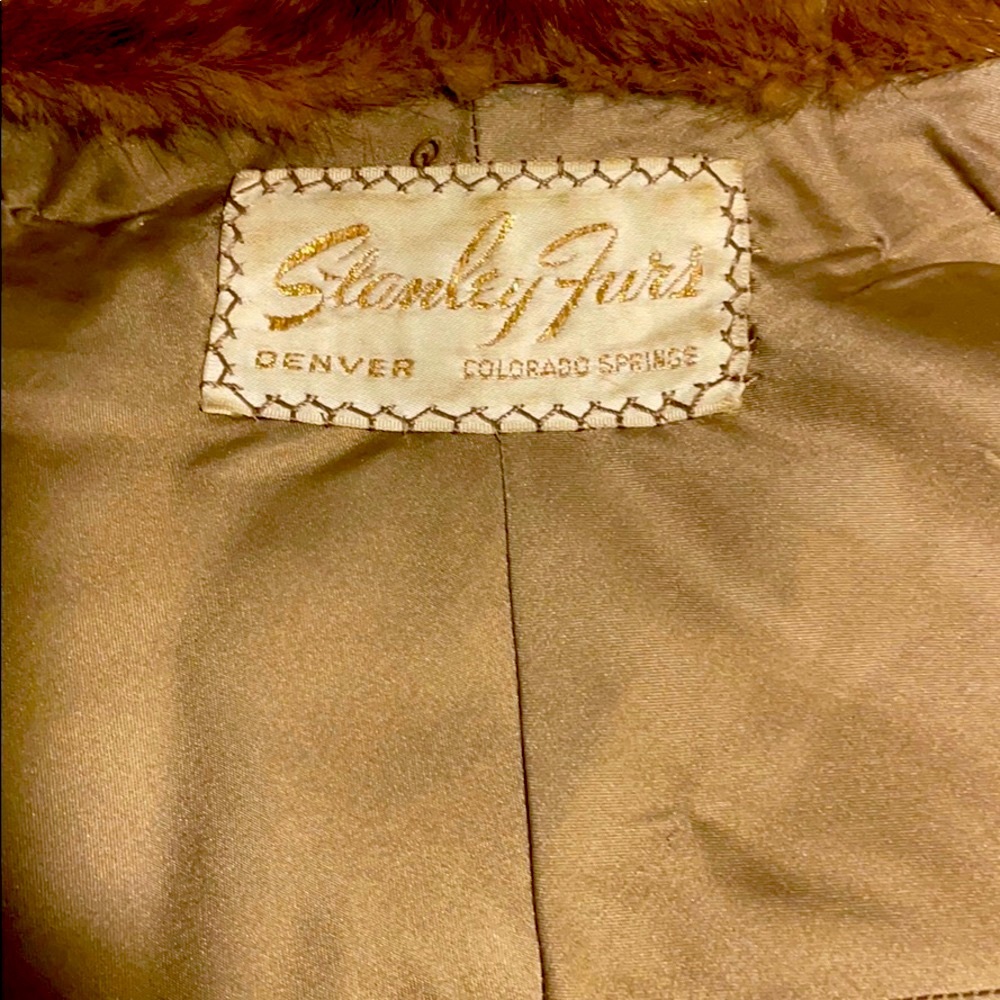 Sheared mink fur vintage cape - Picture 5 of 8